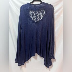 Navy Blue Women's Poncho Cover Sweater. Size Large.